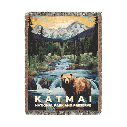Katmai National Park Woven Blanket | S09