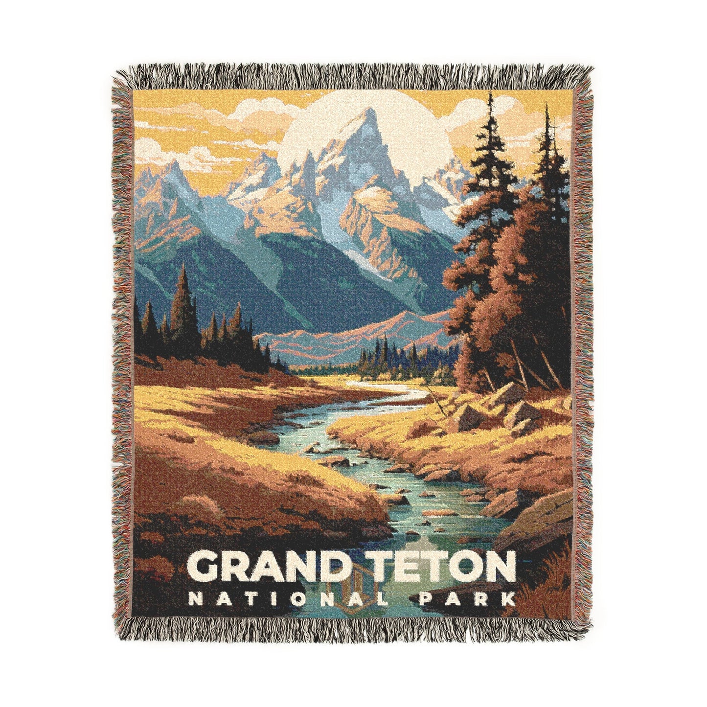 Grand Teton National Park Woven Blanket | S07