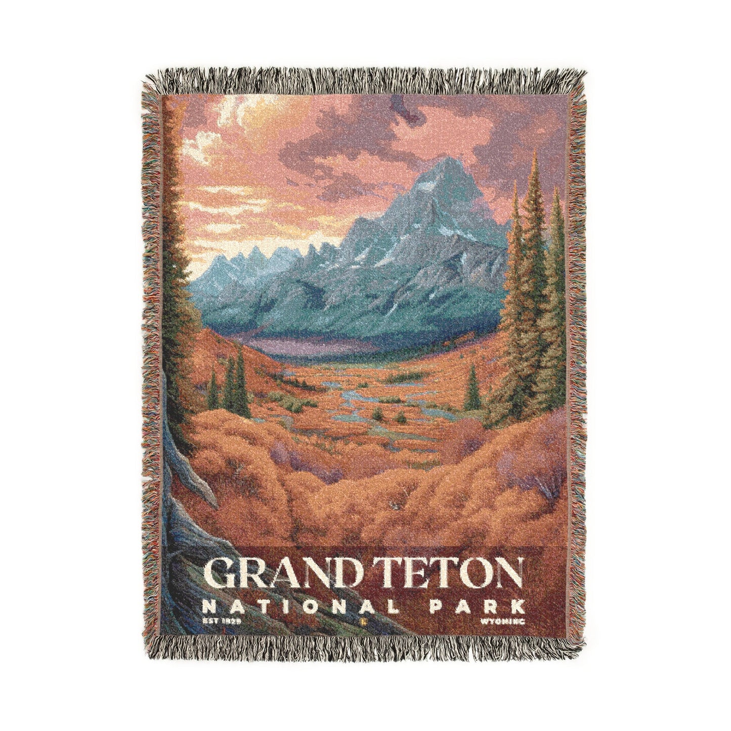 Grand Teton National Park Woven Blanket | S02