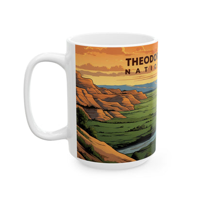 Theodore Roosevelt National Park Mug | White Ceramic Mug (11oz, 15oz)