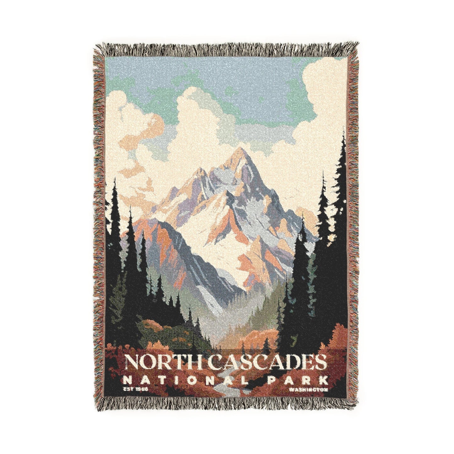 North Cascades National Park Woven Blanket | S03