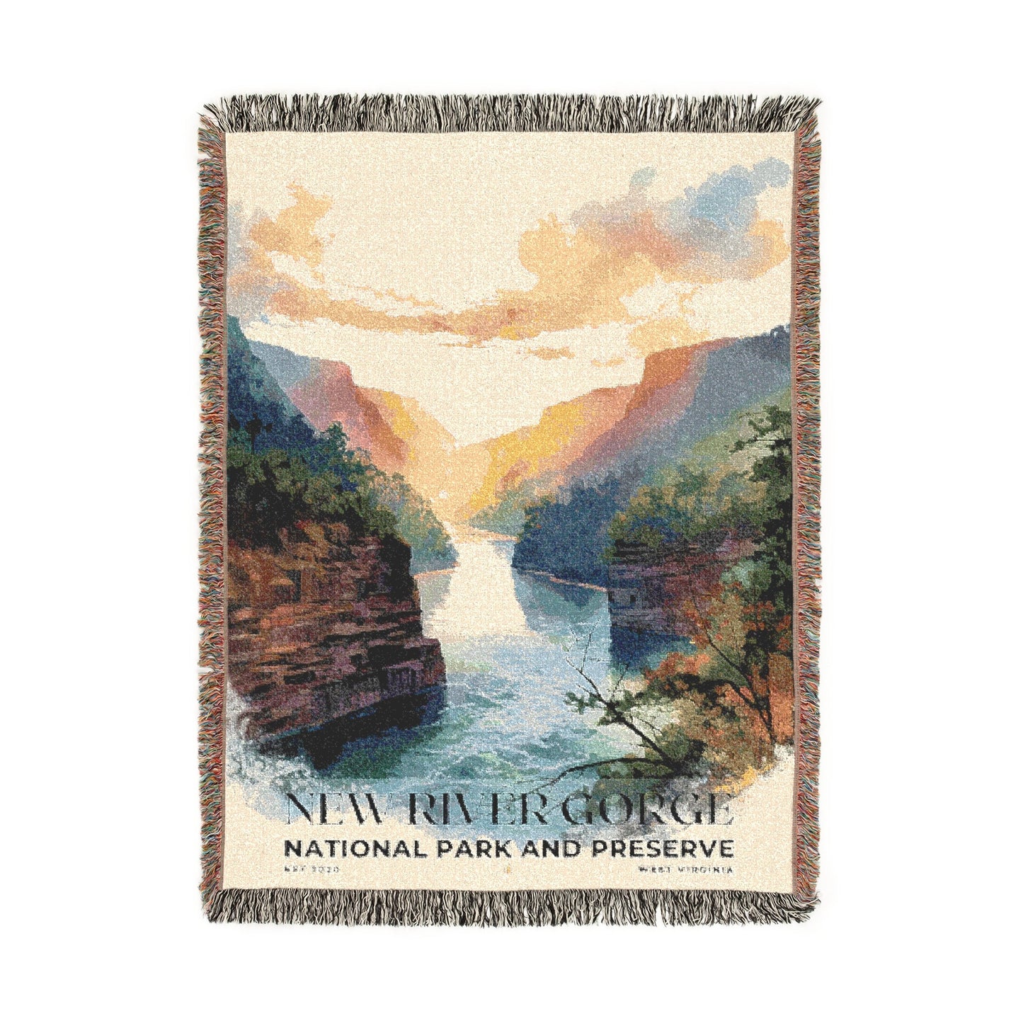 New River Gorge National Park Woven Blanket | S04