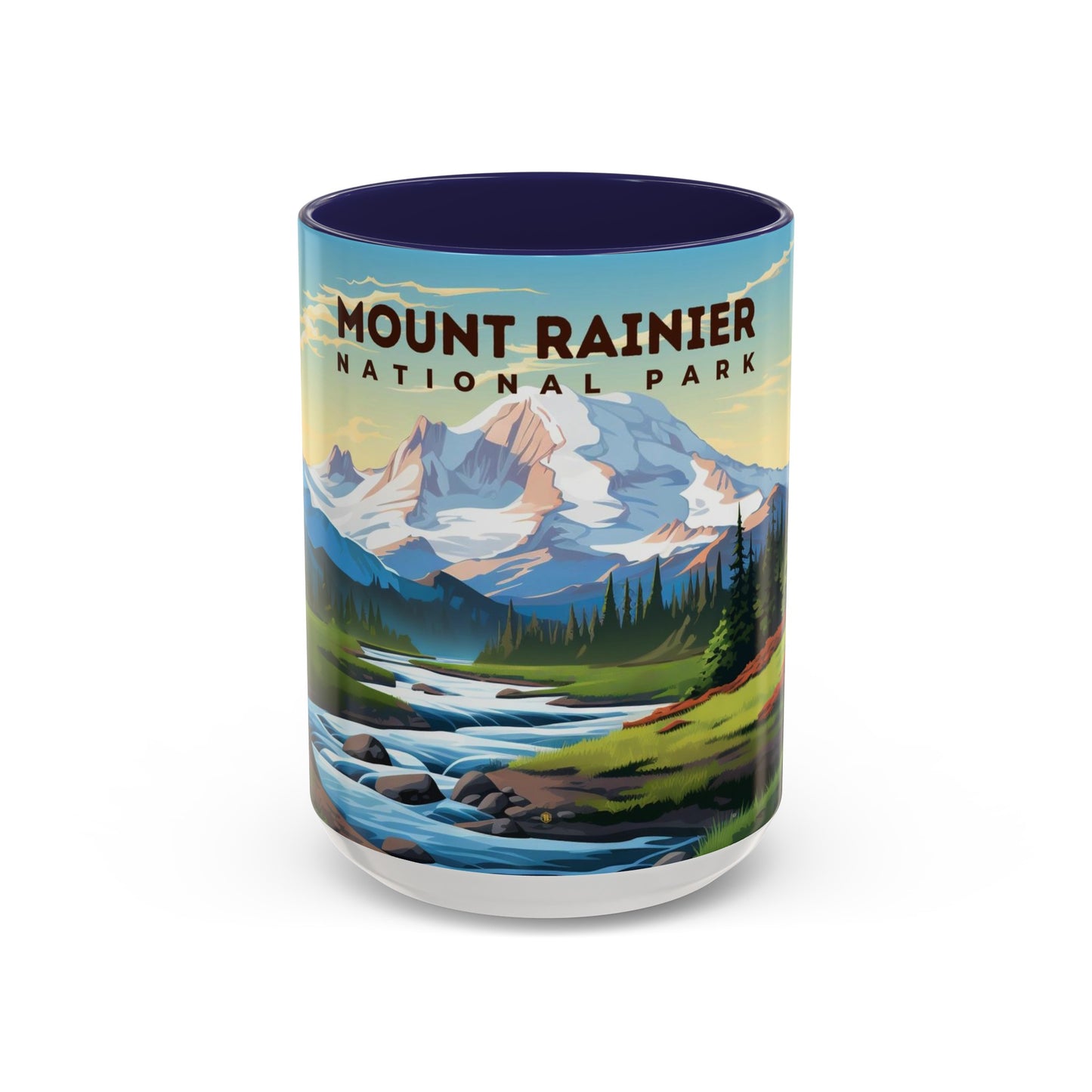 Mount Rainier National Park Mug | Accent Coffee Mug (11, 15oz)