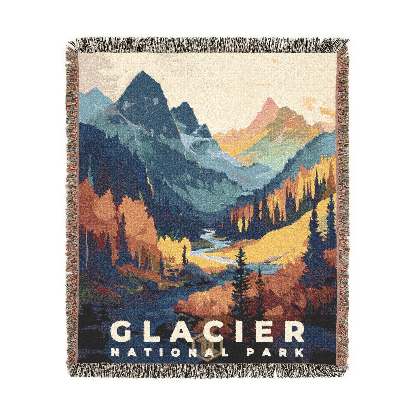 Glacier National Park Woven Blanket | S20