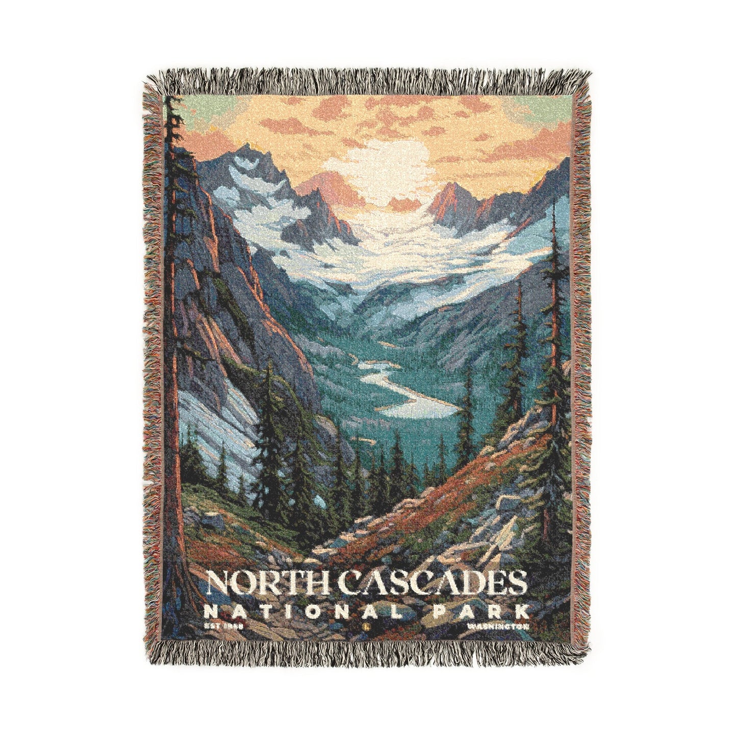 North Cascades National Park Woven Blanket | S02