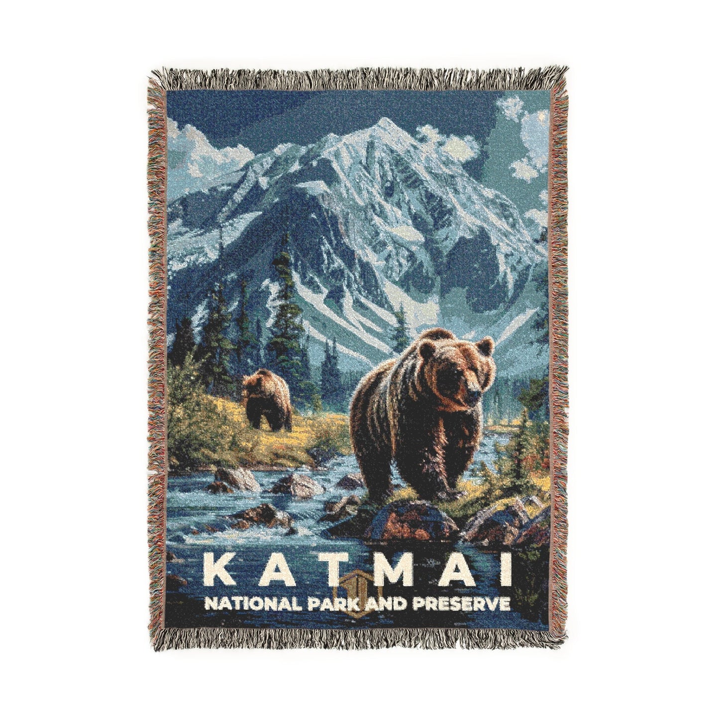 Katmai National Park Woven Blanket | S16