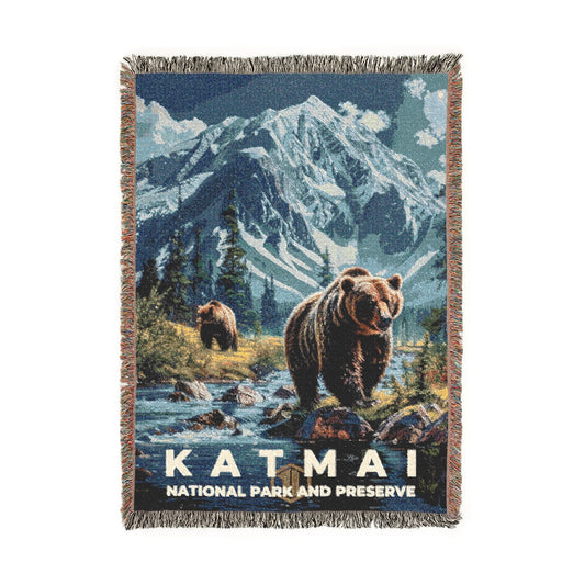 Katmai National Park Woven Blanket | S16