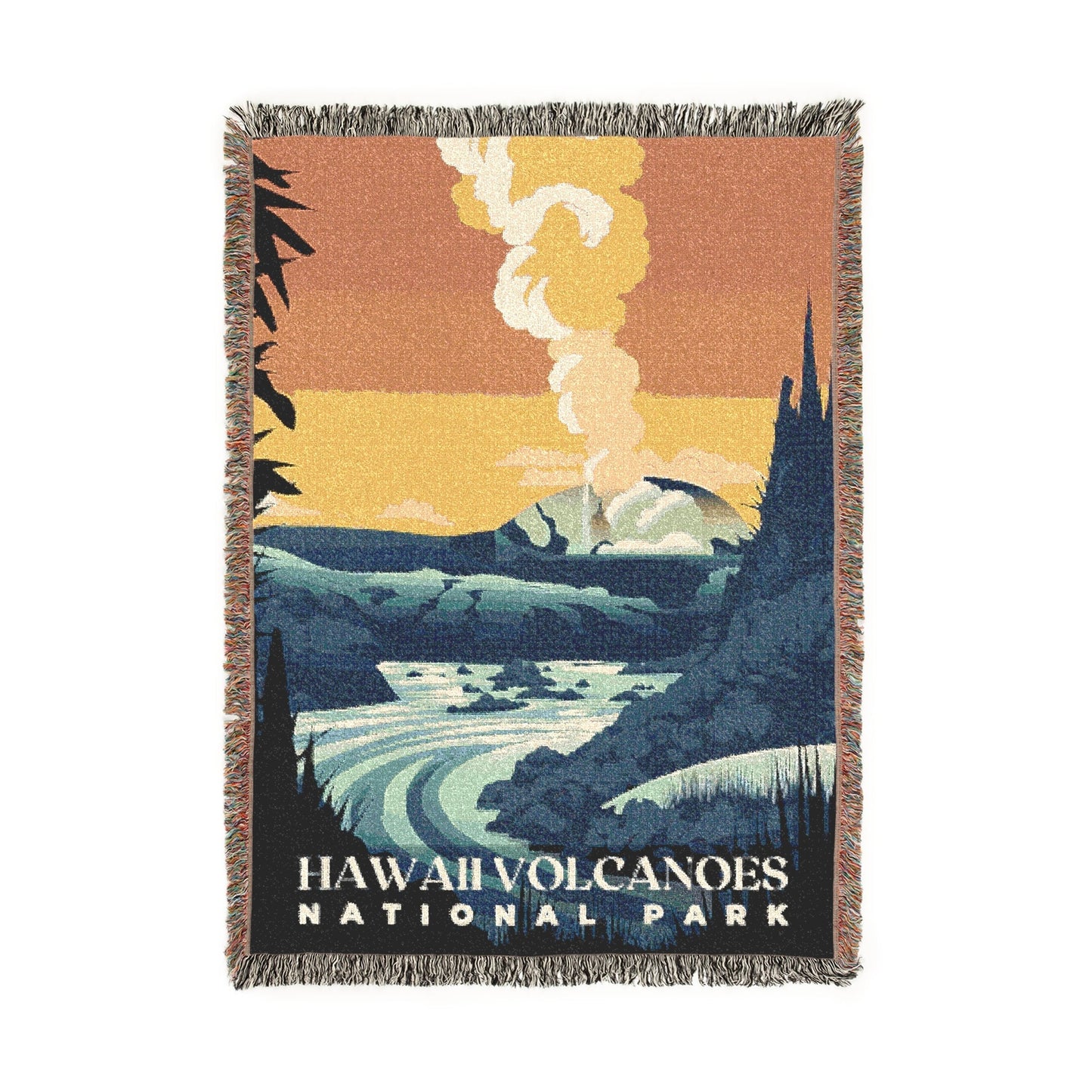 Hawaii Volcanoes National Park Woven Blanket | S01