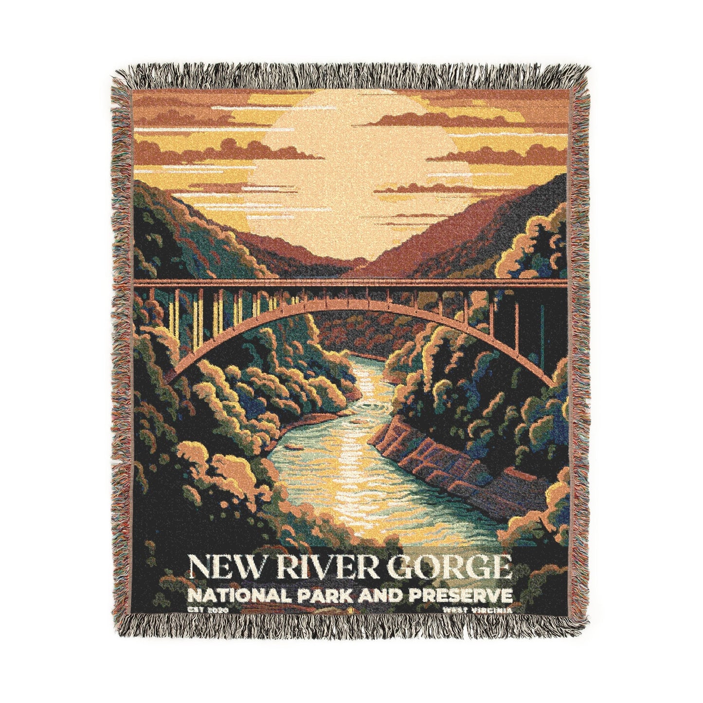 New River Gorge National Park Woven Blanket | S05