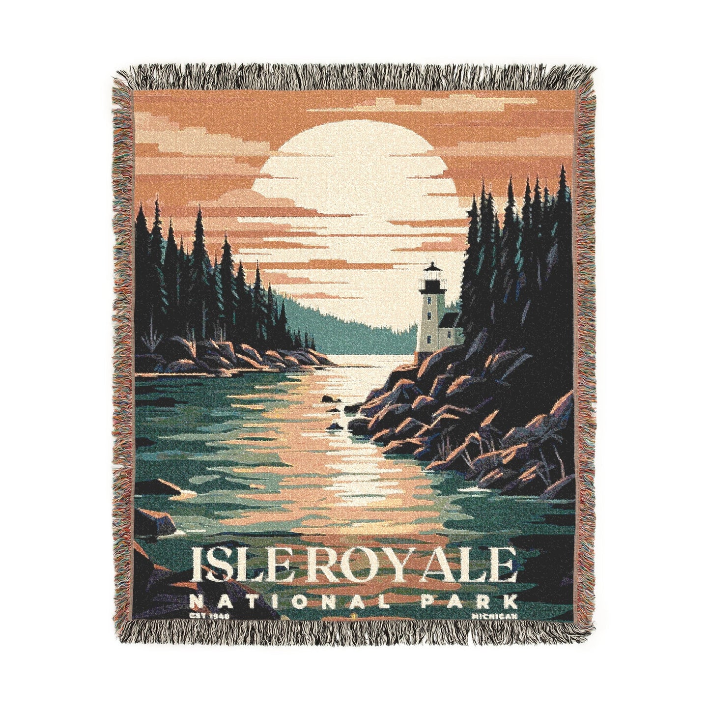 Isle Royale National Park Woven Blanket | S05