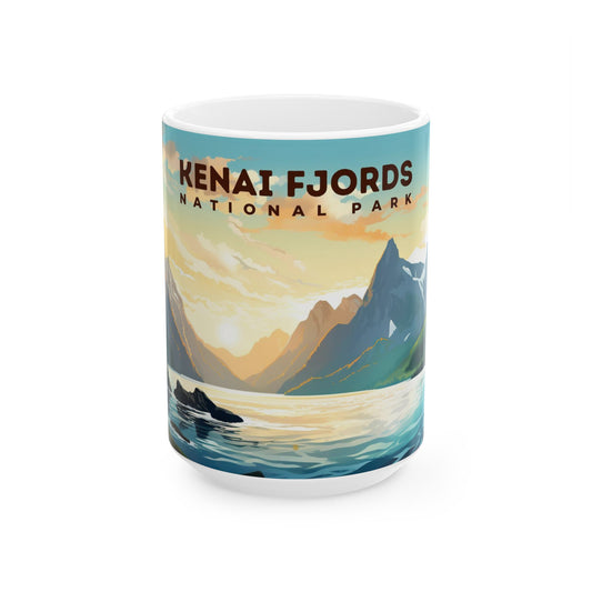 Kenai Fjords National Park Mug | White Ceramic Mug (11oz, 15oz)