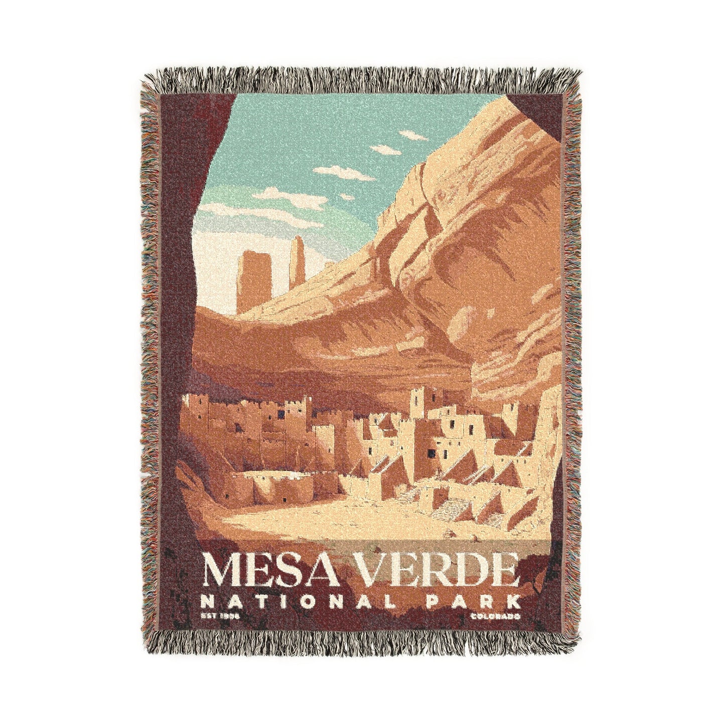 Mesa Verde National Park Woven Blanket | S03