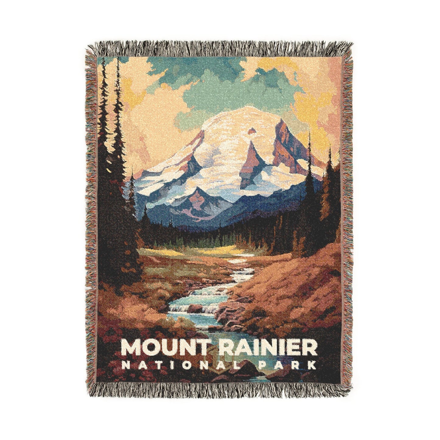 Mount Rainier National Park Woven Blanket | S06