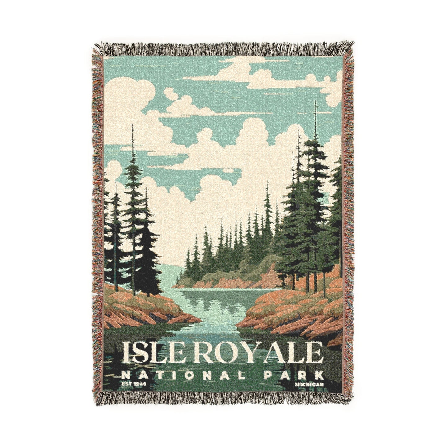 Isle Royale National Park Woven Blanket | S03