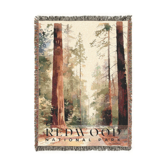 Redwood National Park Woven Blanket | S04
