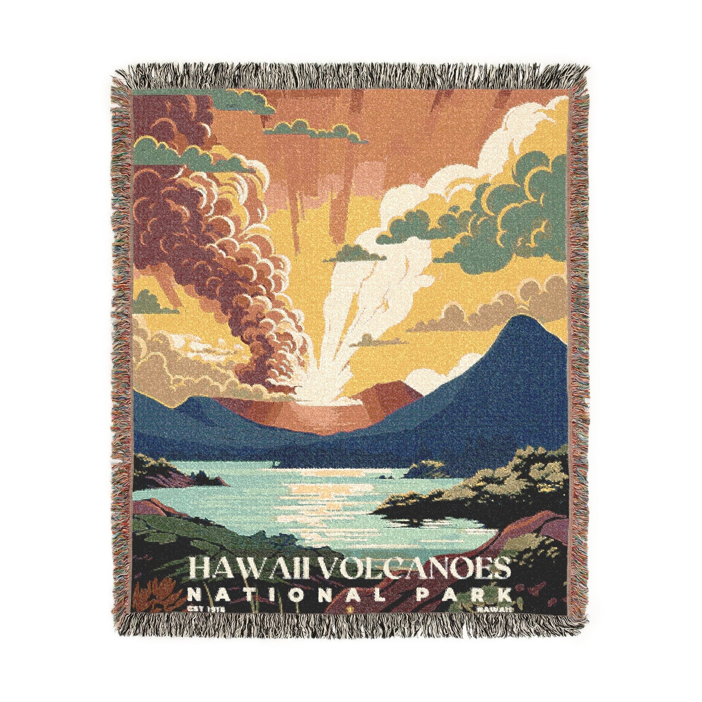 Hawaii Volcanoes National Park Woven Blanket | S05