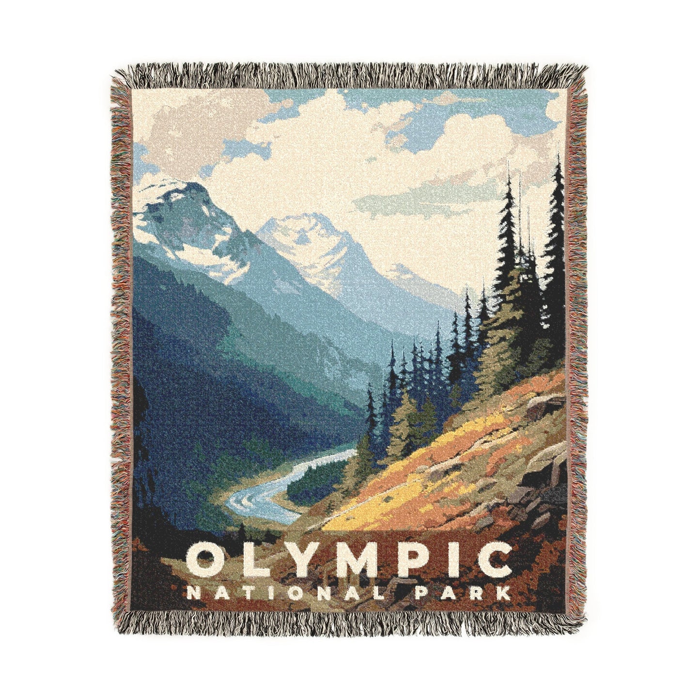 Olympic National Park Woven Blanket | S06
