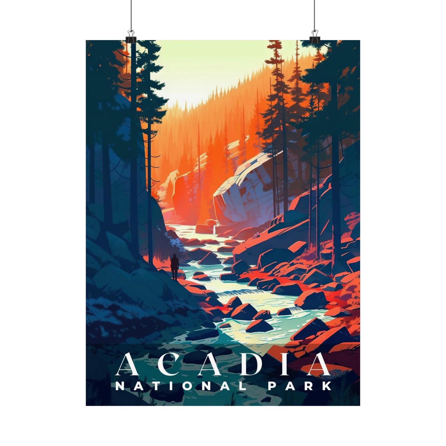 TEST SHIPPING New Template Poster Print - US National Parks S01 - Acadia National Park