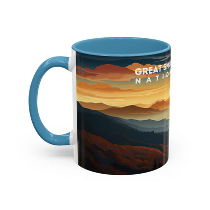 Great Smoky Mountains National Park Mug | Accent Coffee Mug (11, 15oz)