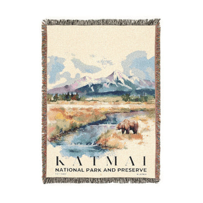 Katmai National Park Woven Blanket | S04