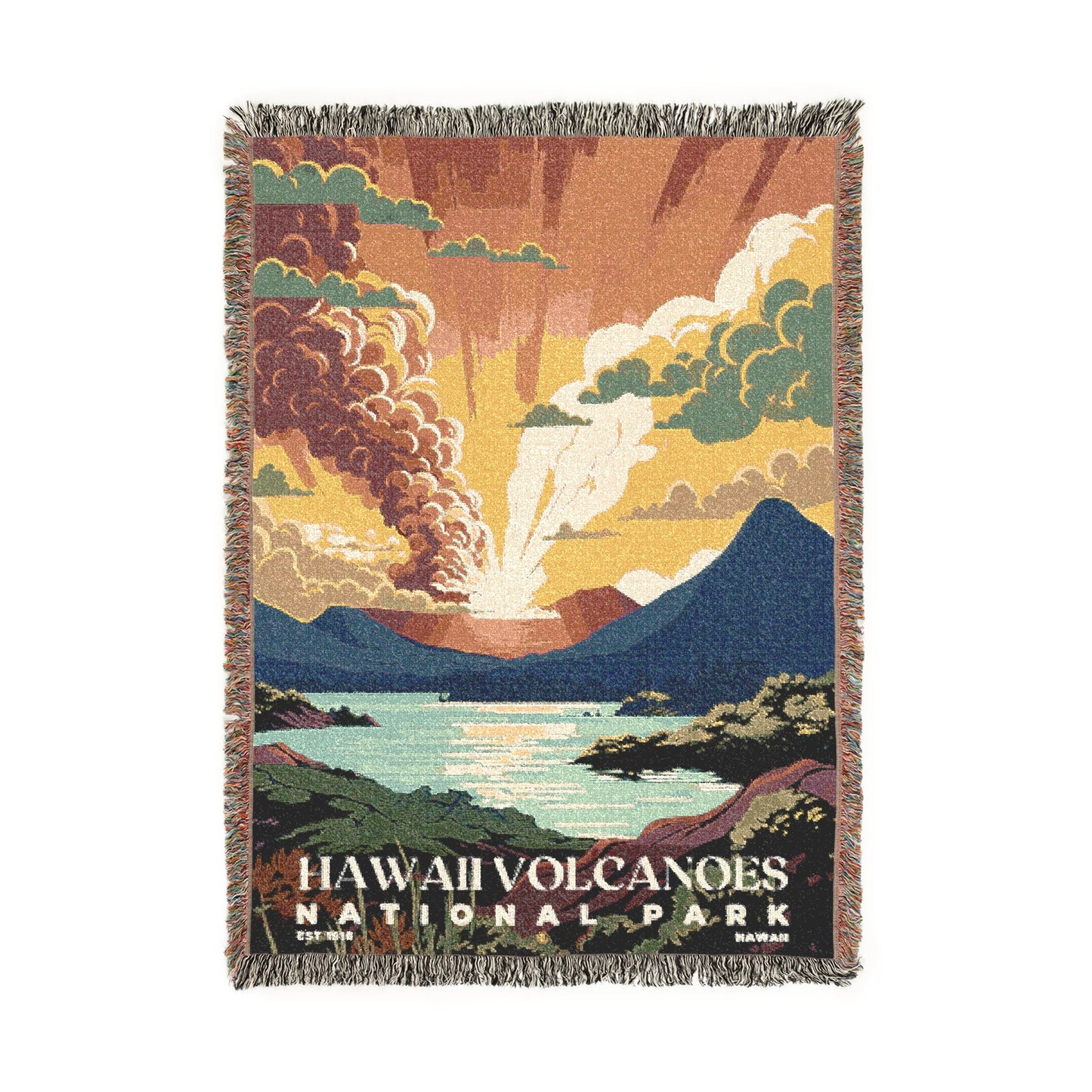 Hawaii Volcanoes National Park Woven Blanket | S05
