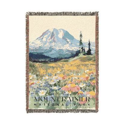 Mount Rainier National Park Woven Blanket | S04