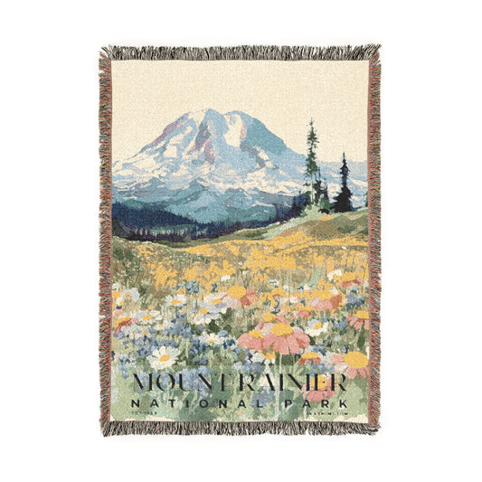 Mount Rainier National Park Woven Blanket | S04