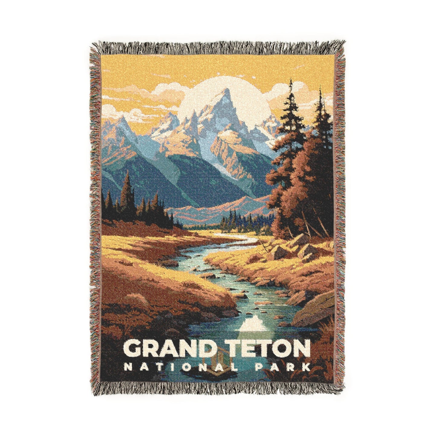 Grand Teton National Park Woven Blanket | S07