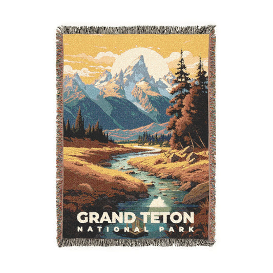 Grand Teton National Park Woven Blanket | S07