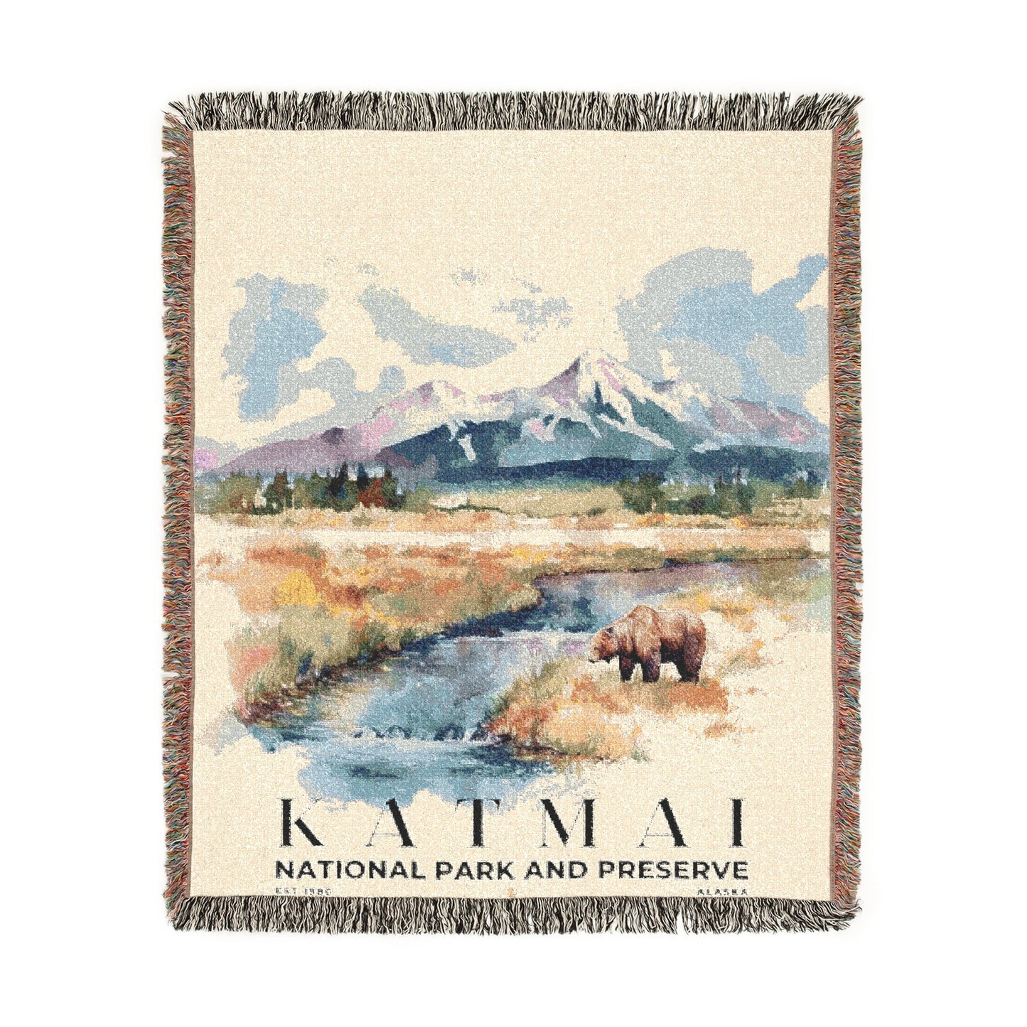 Katmai National Park Woven Blanket | S04