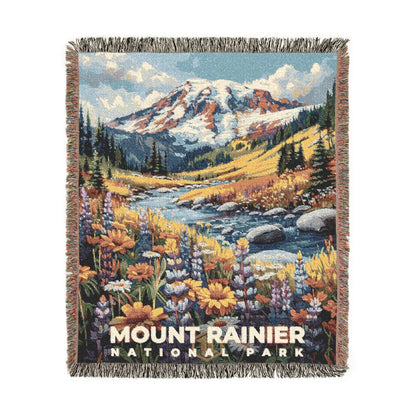 Mount Rainier National Park Woven Blanket | S11