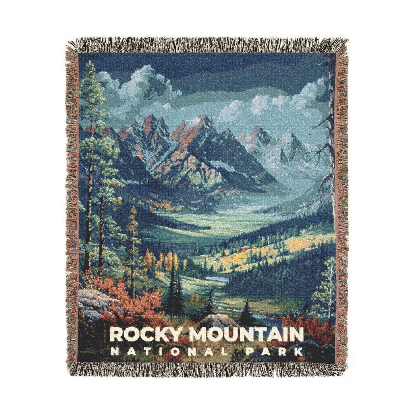 Rocky Mountain National Park Woven Blanket | S16