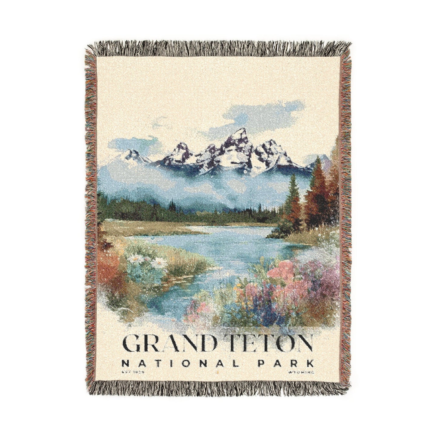 Grand Teton National Park Woven Blanket | S04