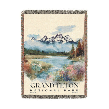 Grand Teton National Park Woven Blanket | S04
