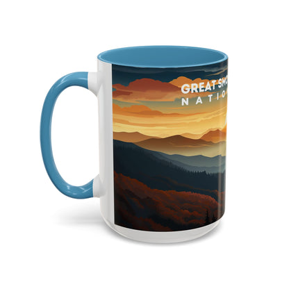 Great Smoky Mountains National Park Mug | Accent Coffee Mug (11, 15oz)