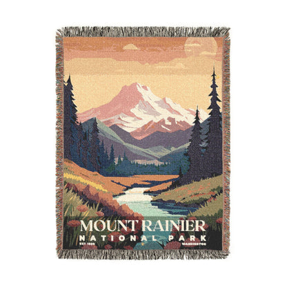 Mount Rainier National Park Woven Blanket | S05
