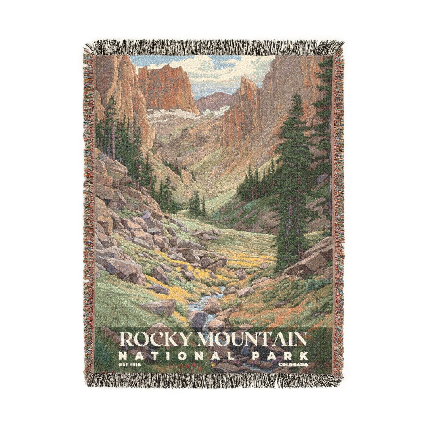 Rocky Mountain National Park Woven Blanket | S02
