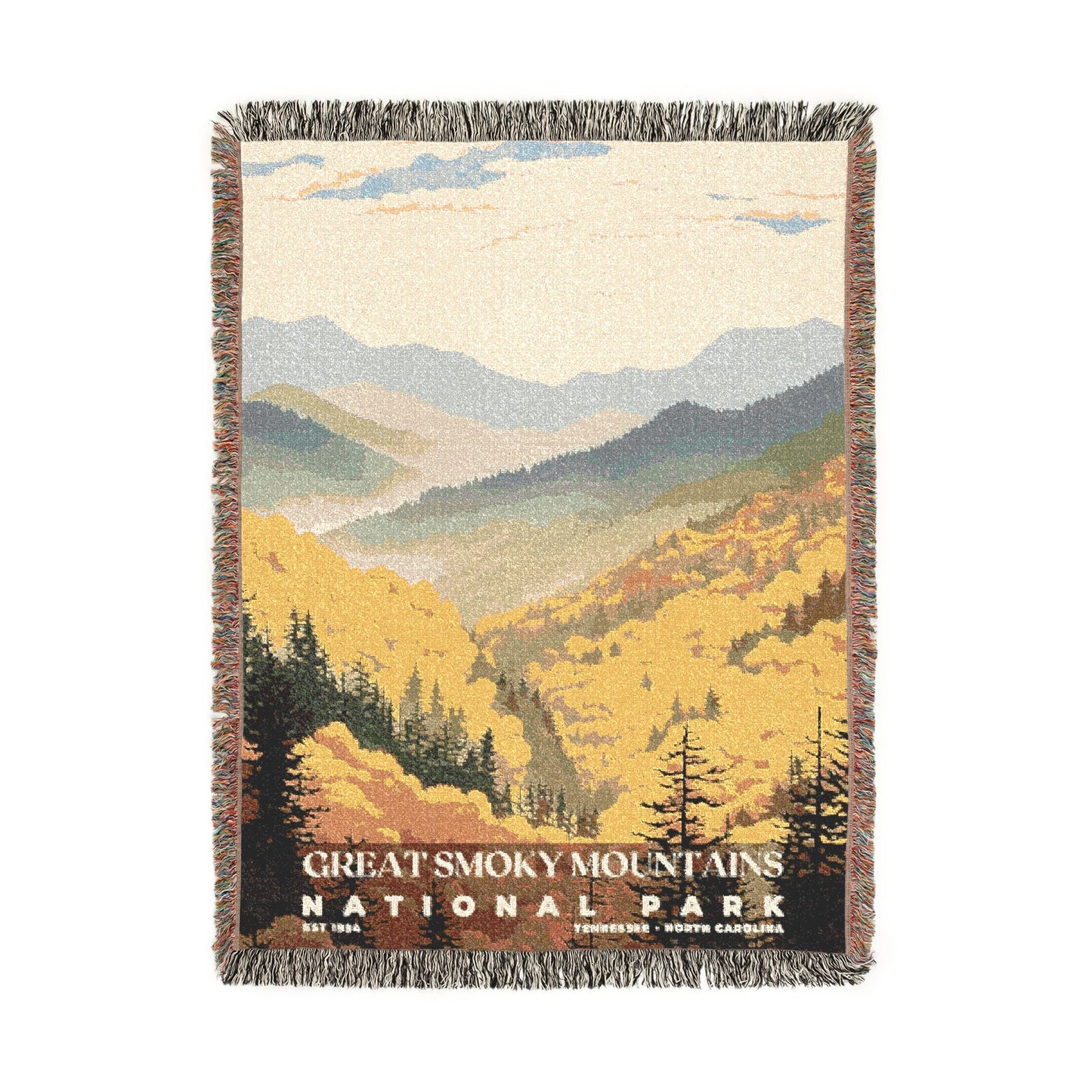 Great Smoky Mountains National Park Woven Blanket | S03
