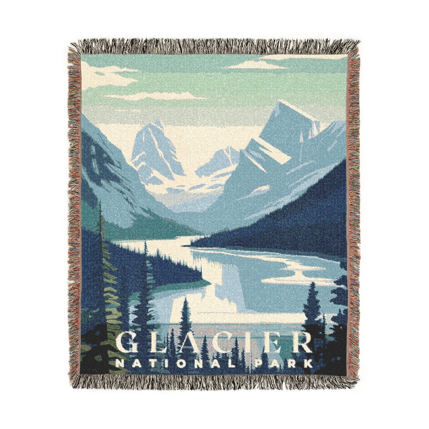 Glacier National Park Woven Blanket | S01