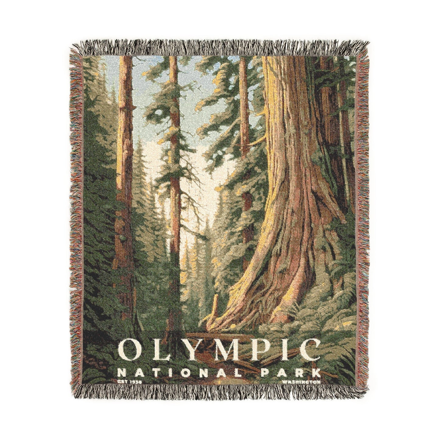 Olympic National Park Woven Blanket | S02