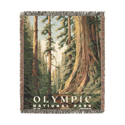 Olympic National Park Woven Blanket | S02