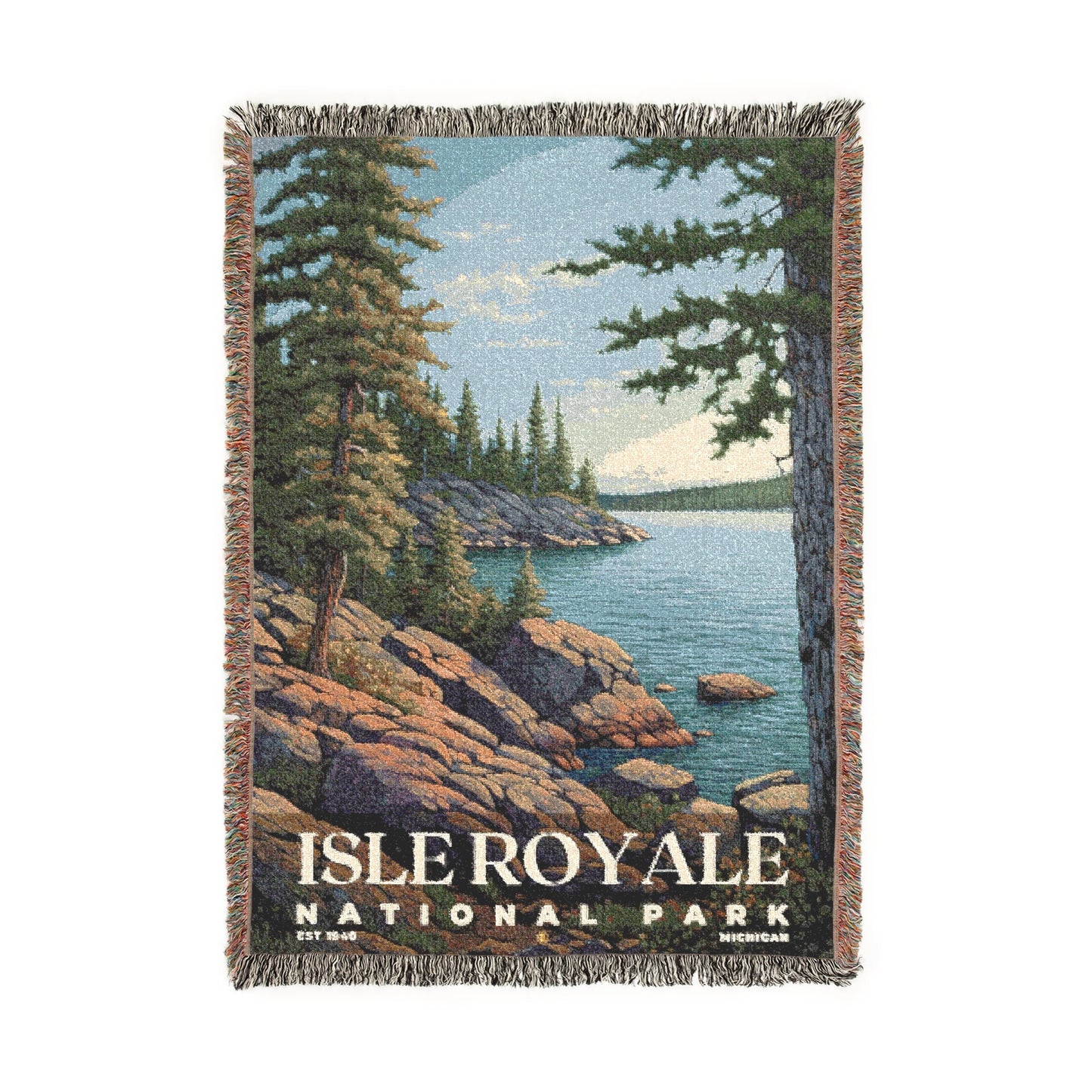 Isle Royale National Park Woven Blanket | S02