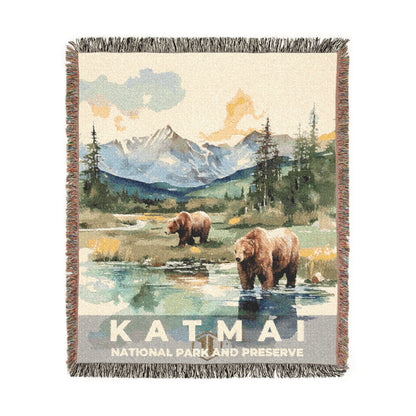 Katmai National Park Woven Blanket | S08