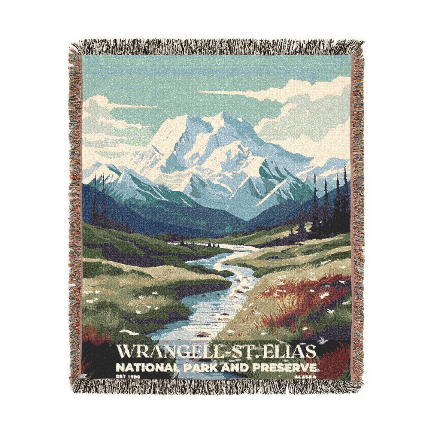 Wrangell-St. Elias National Park Woven Blanket | S03