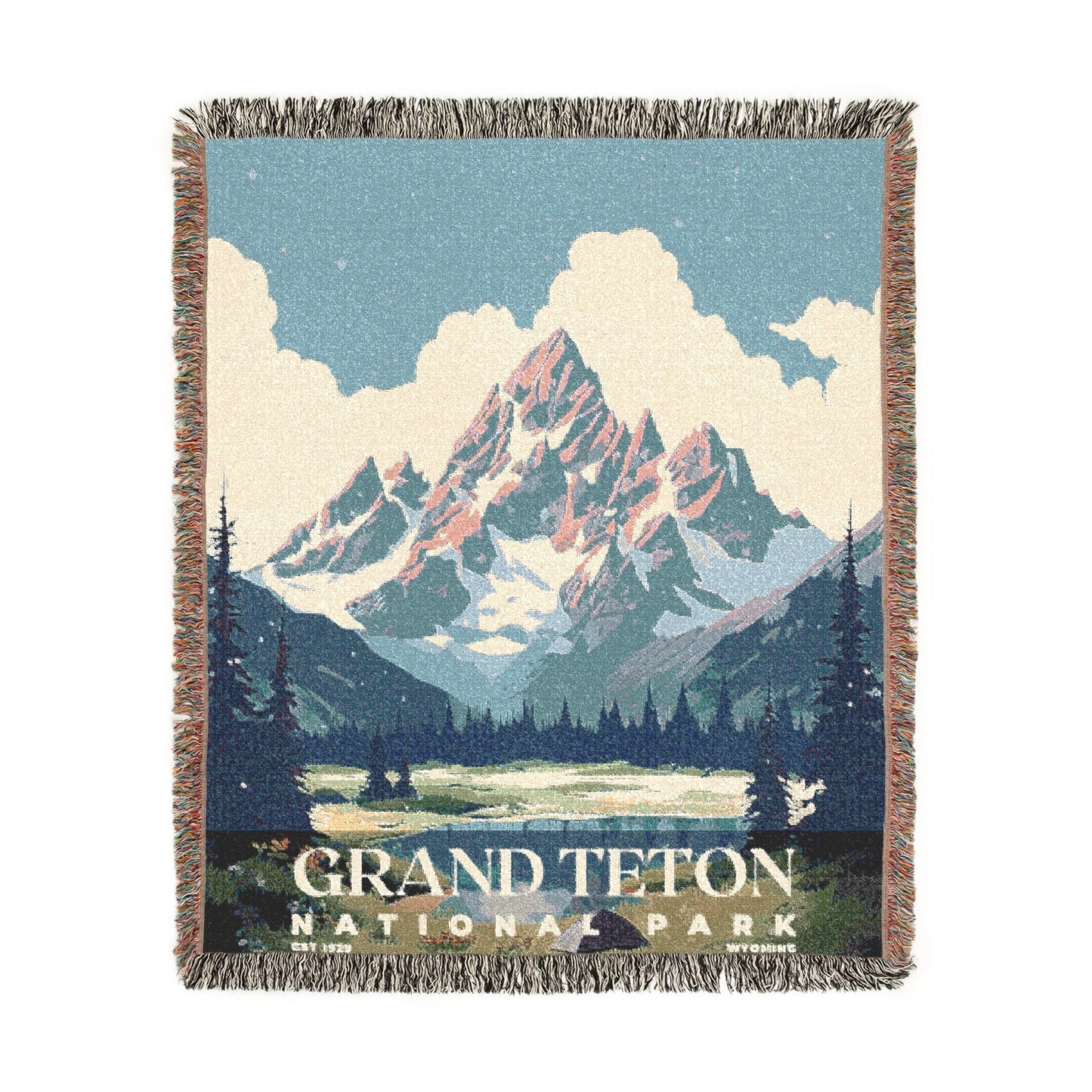 Grand Teton National Park Woven Blanket | S03
