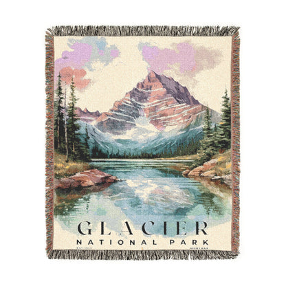Glacier National Park Woven Blanket | S04