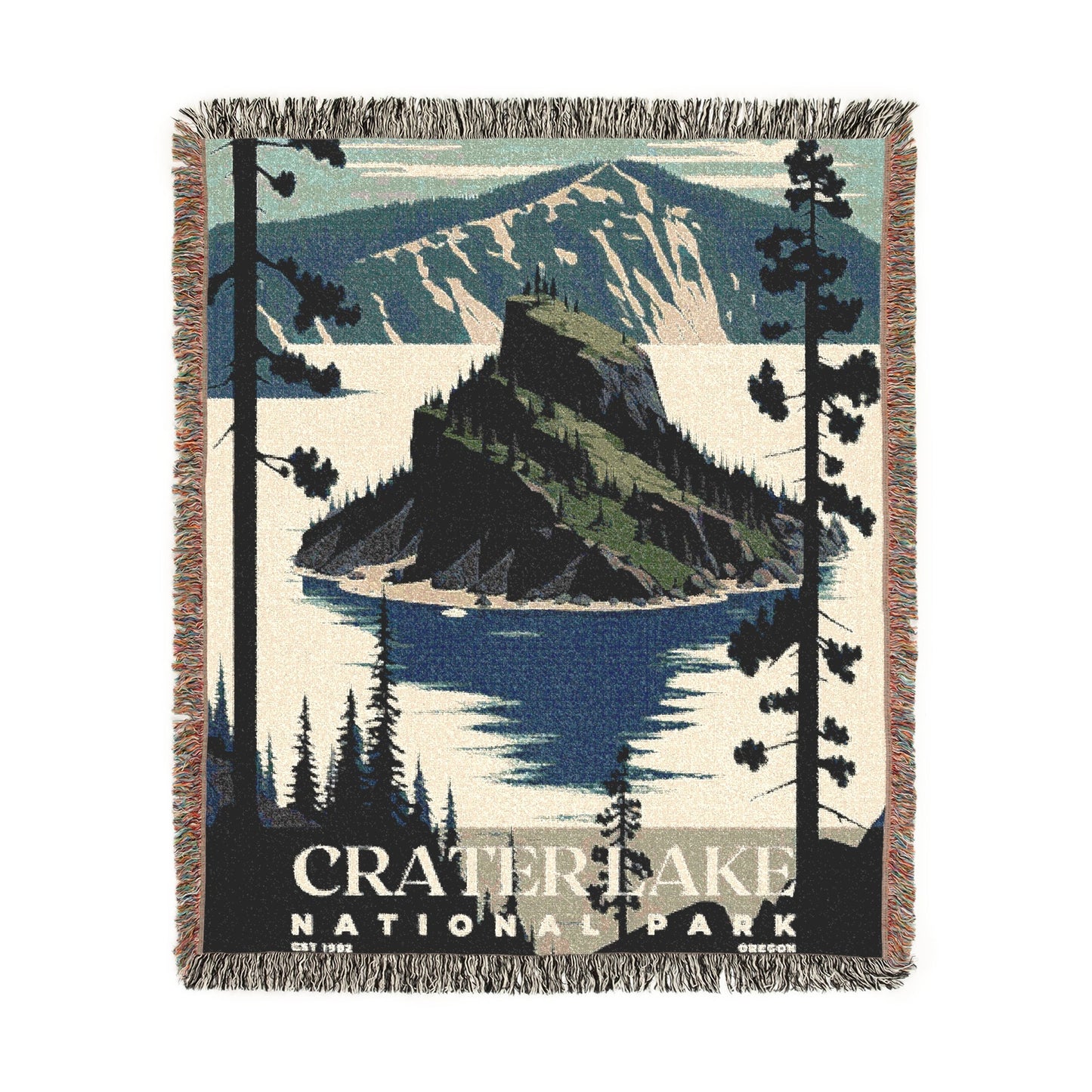 Crater Lake National Park Woven Blanket | S03
