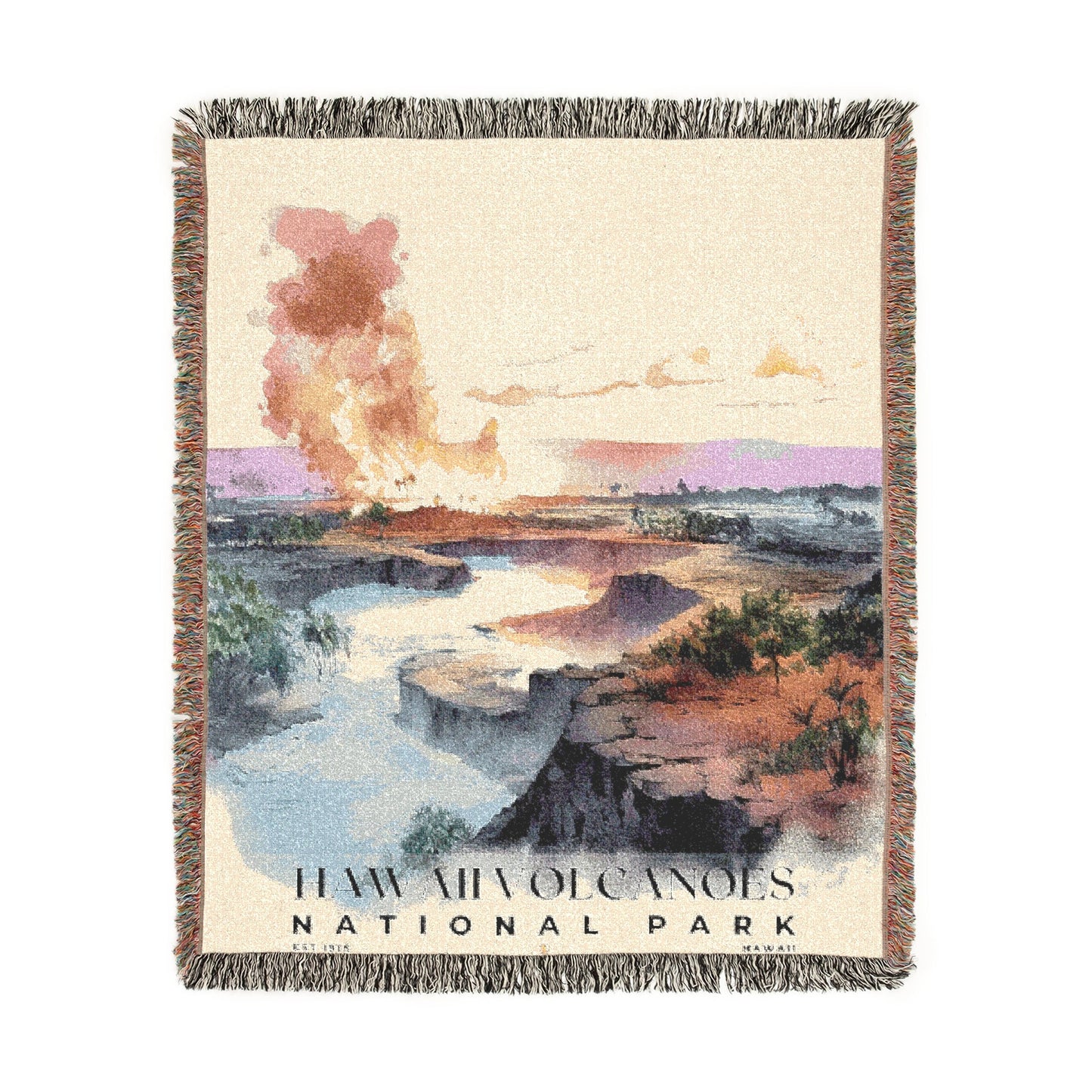 Hawaii Volcanoes National Park Woven Blanket | S04