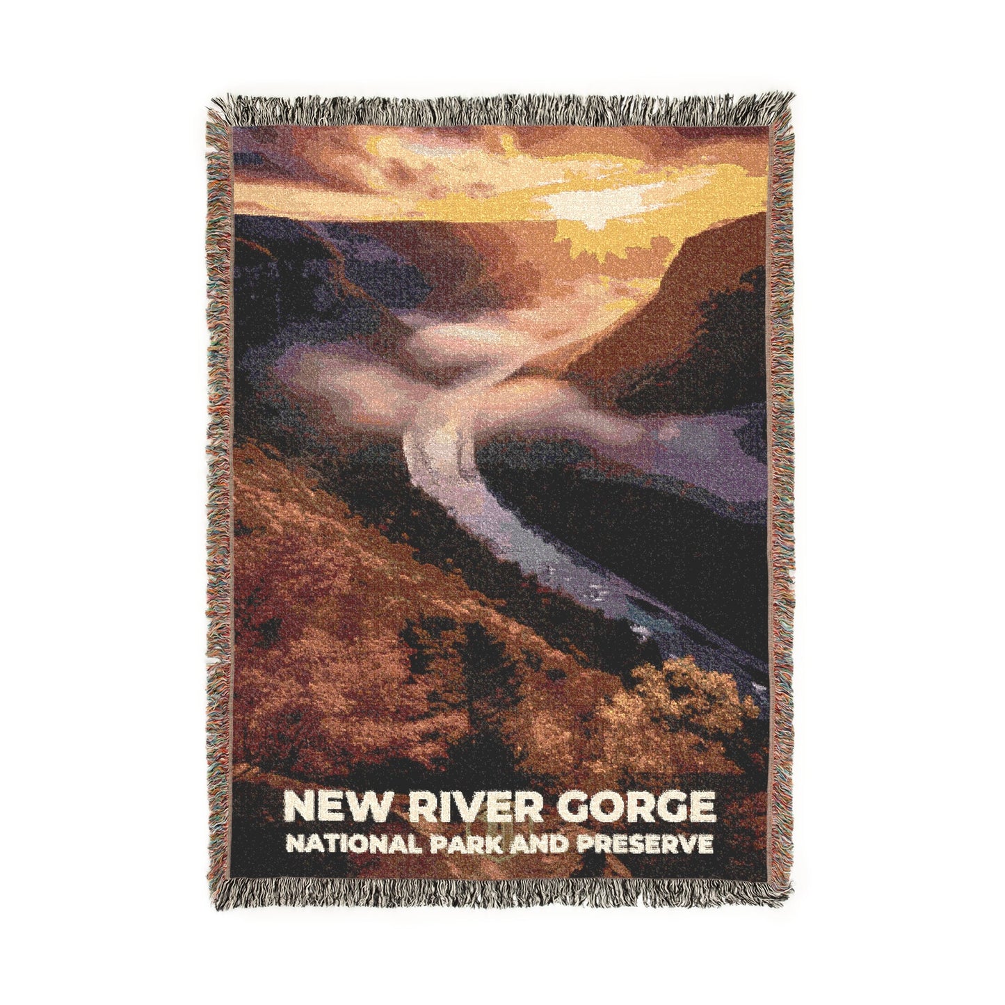 New River Gorge National Park Woven Blanket | S10