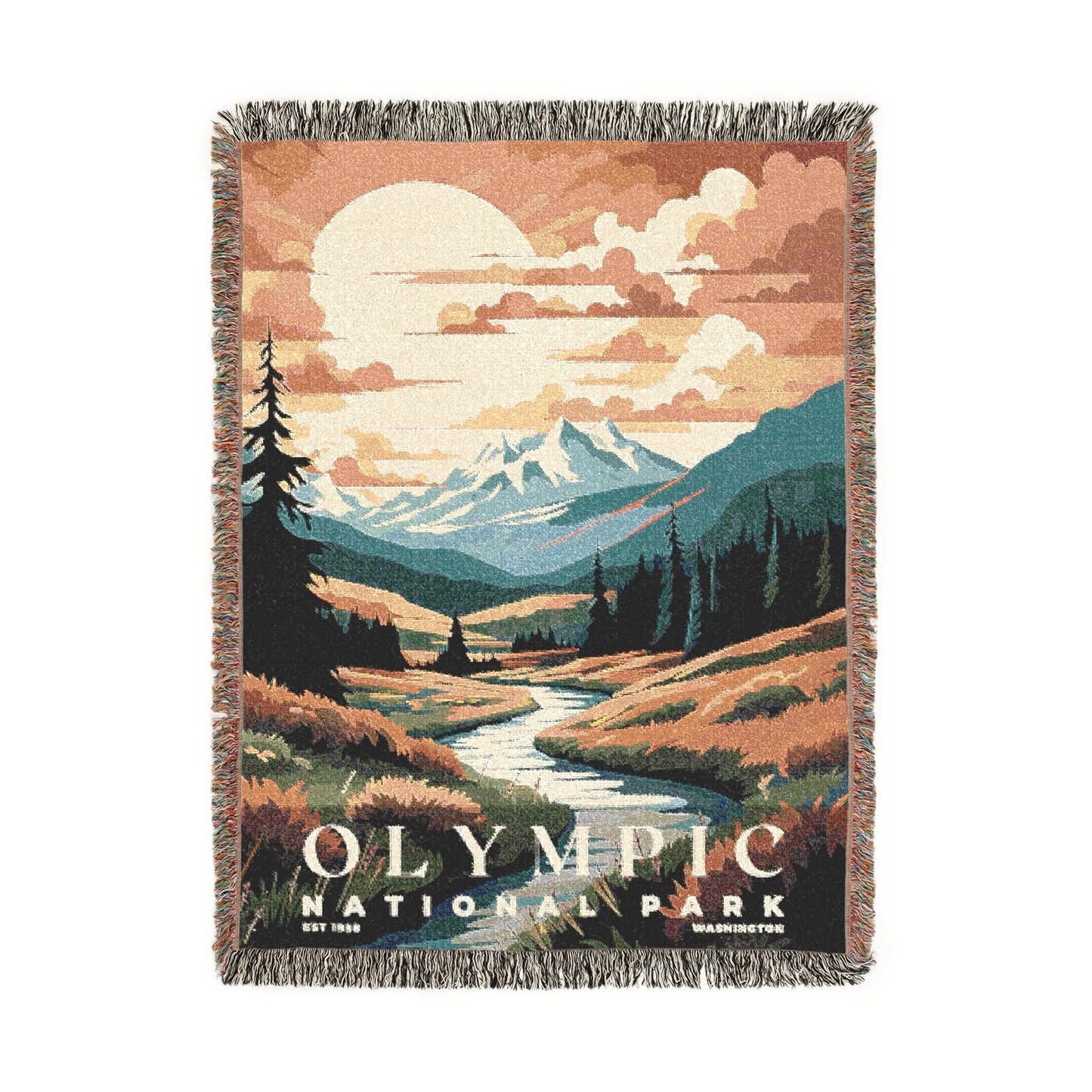 Olympic National Park Woven Blanket | S05